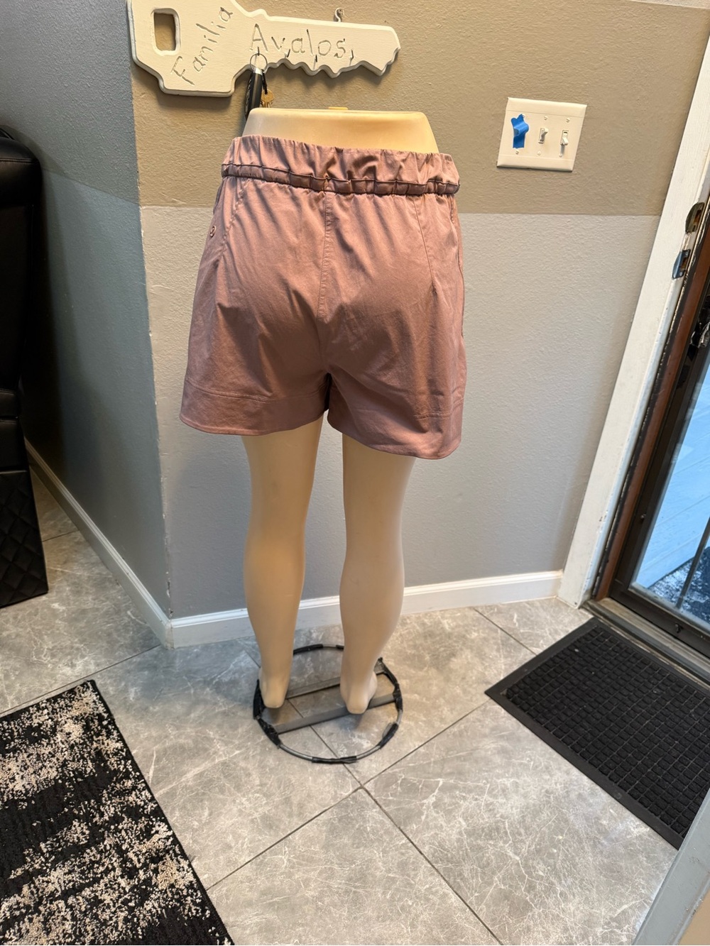 lululemon athletica High-Waist Drawstring Shorts in Dusty Mauve - Picture 2 of 5